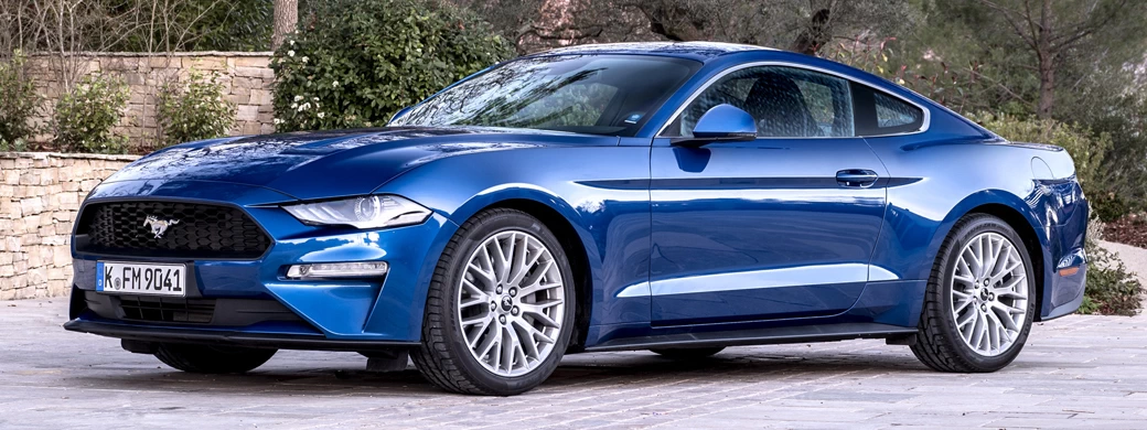 Обои автомобили Ford Mustang EcoBoost Fastback (Lightning Blue) EU-spec - 2017 - Car wallpapers